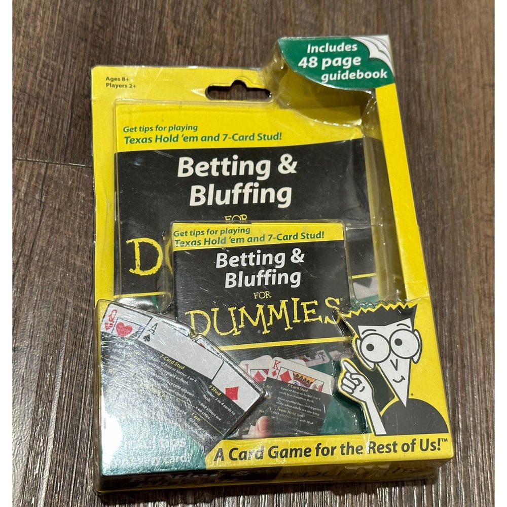 Betting and Bluffing for Dummies Card Game + Guidebook A2 Brand New